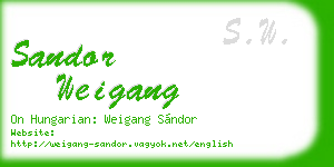 sandor weigang business card